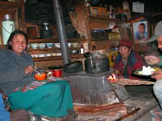 This family invited me to eat potatoes with them at Syala on my Manaslu trek